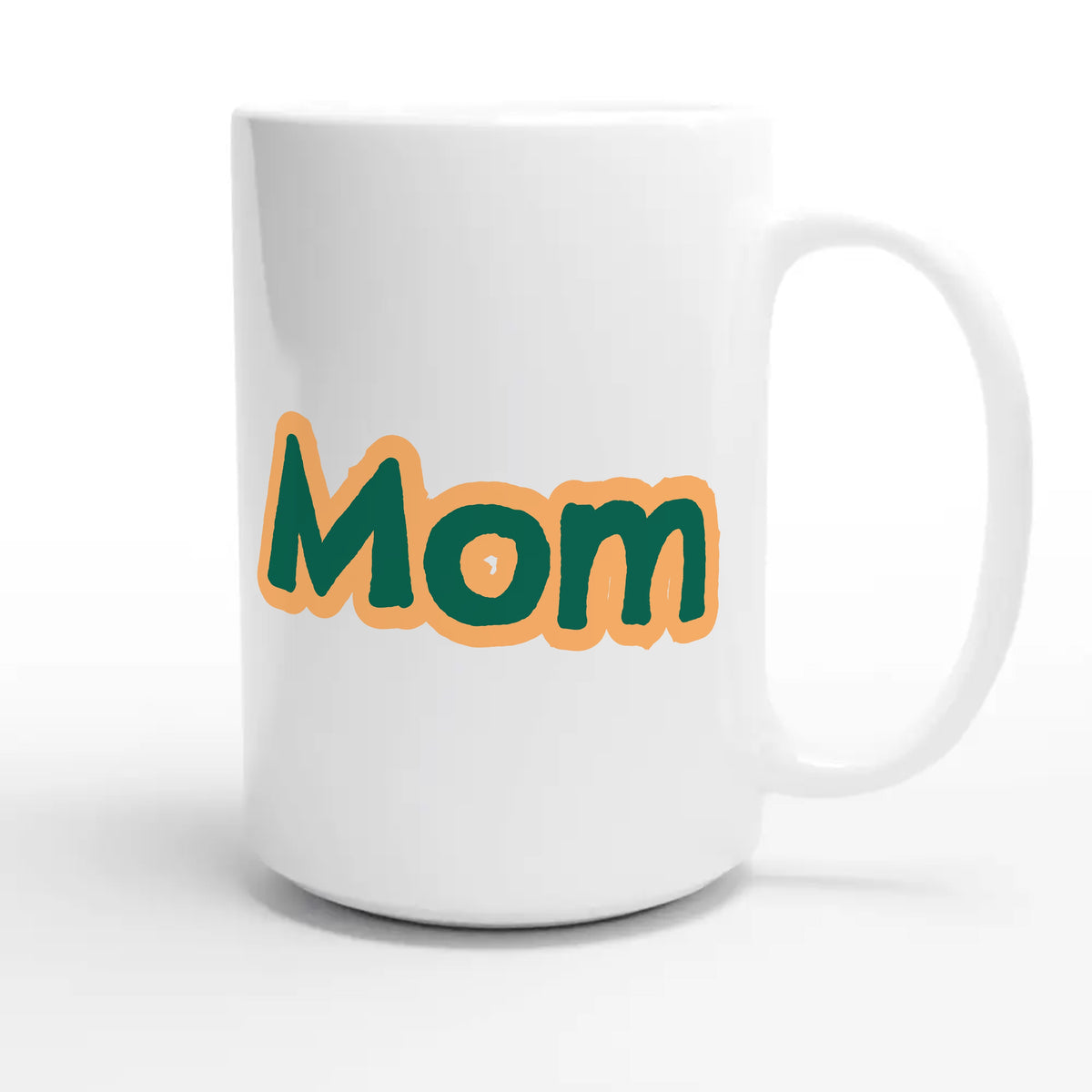Mom — cute 15oz white coffee mug