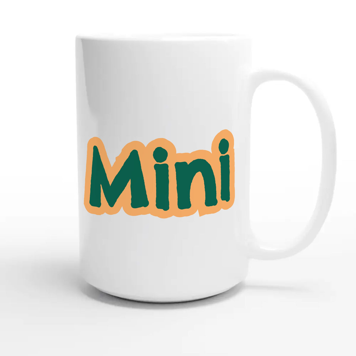 Mini — cute 15oz white coffee mug