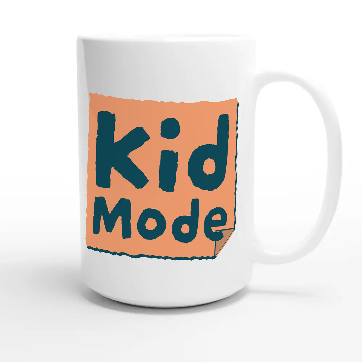 Kid Mode — cute 15oz white coffee mug