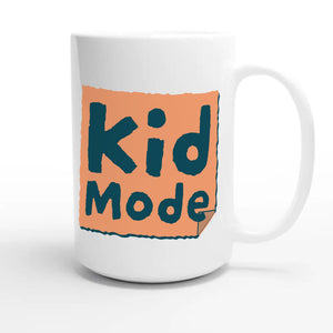 Kid Mode — cute 15oz white coffee mug