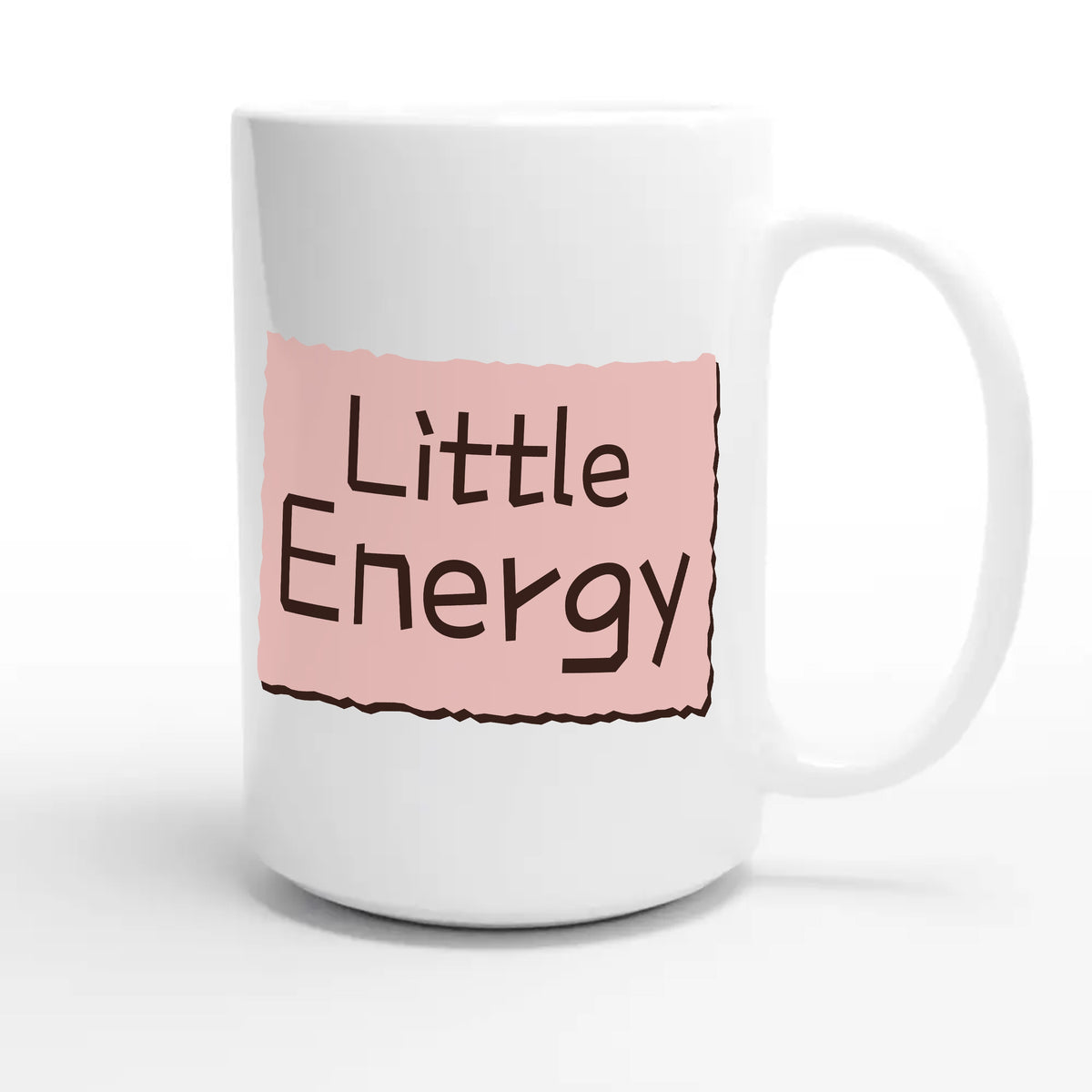 Little Energy — cute 15oz white coffee mug