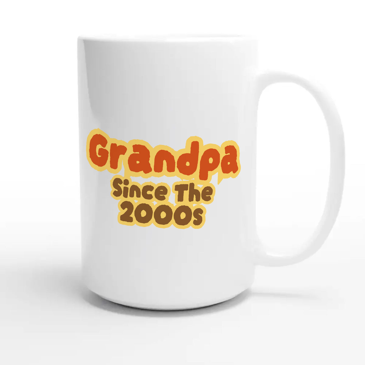 Grandpa / Since The 2000s — cute 15oz white coffee mug
