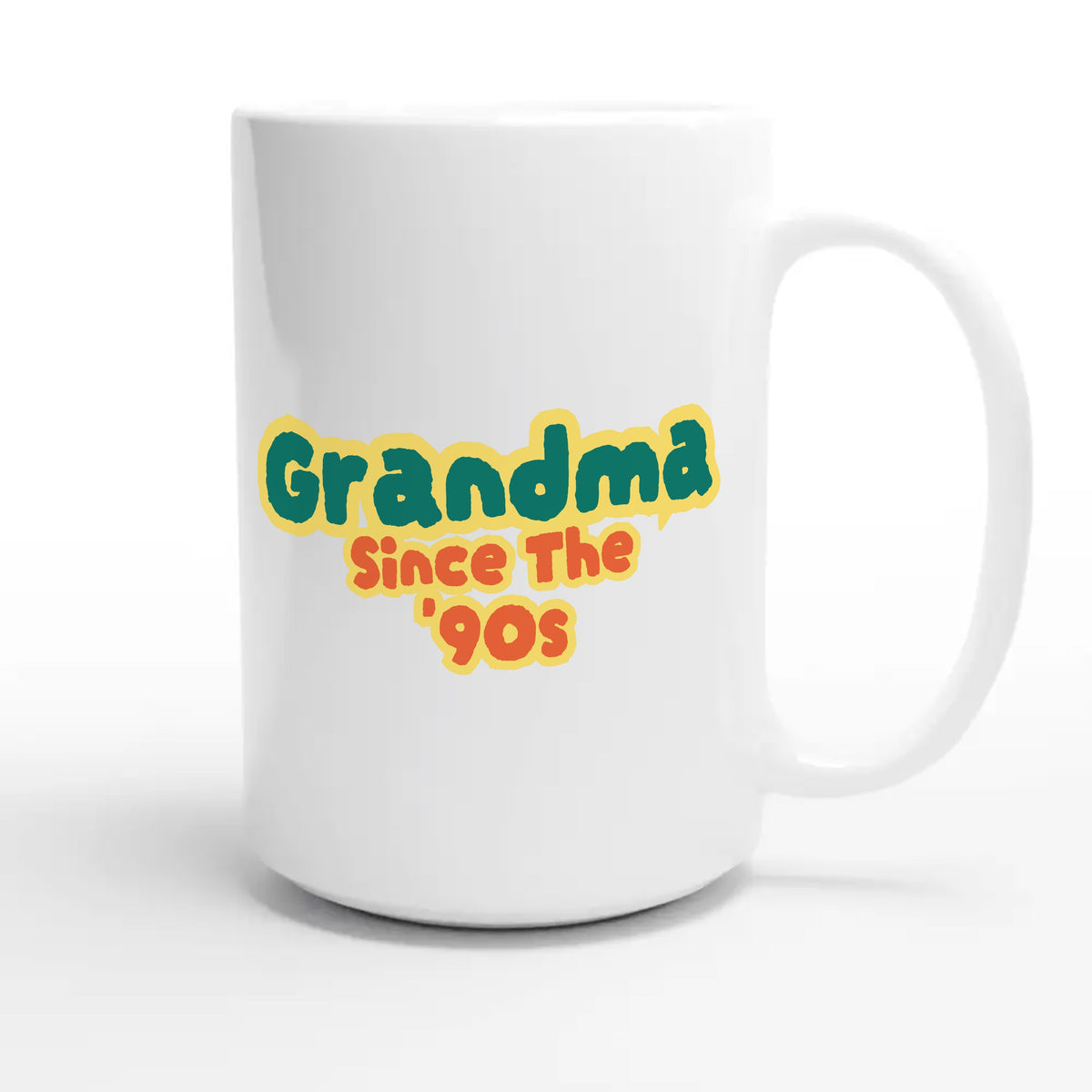 Grandma / Since The '90s — cute 15oz white coffee mug