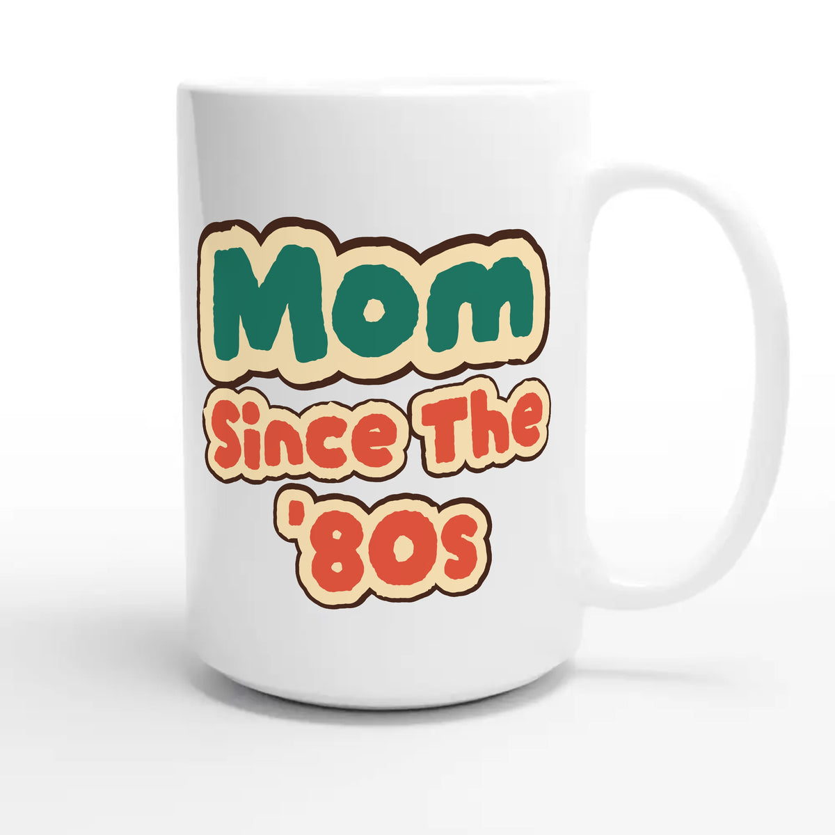 Mom / Since The '80s — cute 15oz white coffee mug