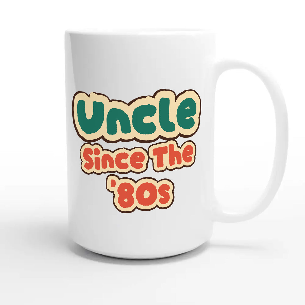 Uncle / Since The '80s — cute 15oz white coffee mug