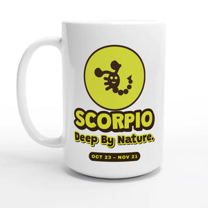 Scorpio. Deep By Nature — 15oz coffee mug, other side