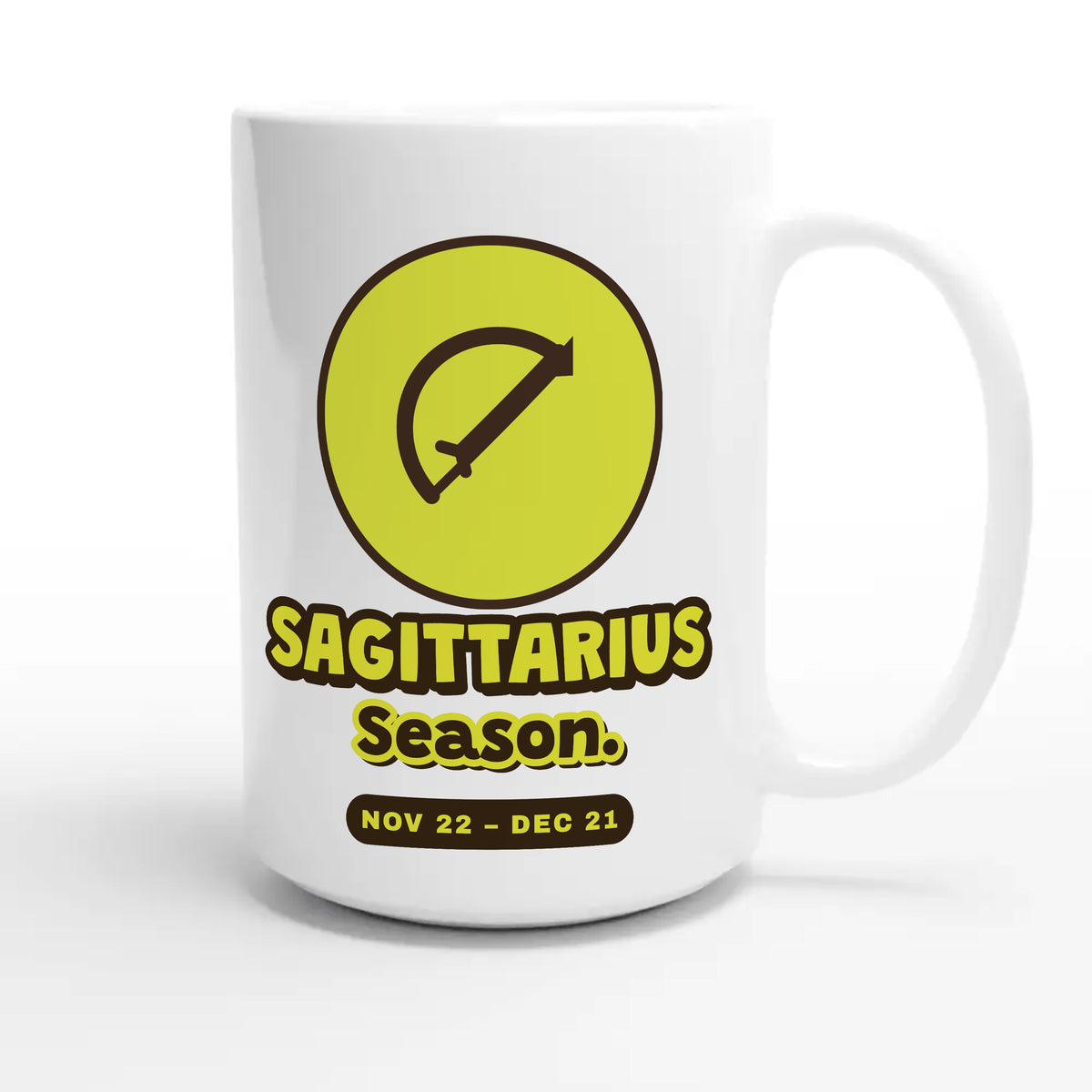 Sagittarius Season — cute 15oz white coffee mug
