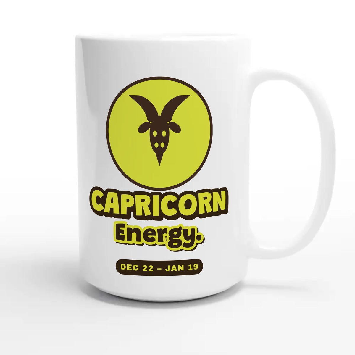 Capricorn Energy — cute 15oz white coffee mug