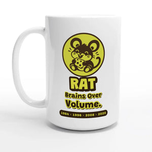 Rat • Brains Over Volume — 15oz coffee mug, other side