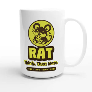 Rat • Think. Then Move — cute 15oz white coffee mug