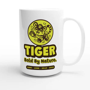 Tiger • Bold By Nature — cute 15oz white coffee mug