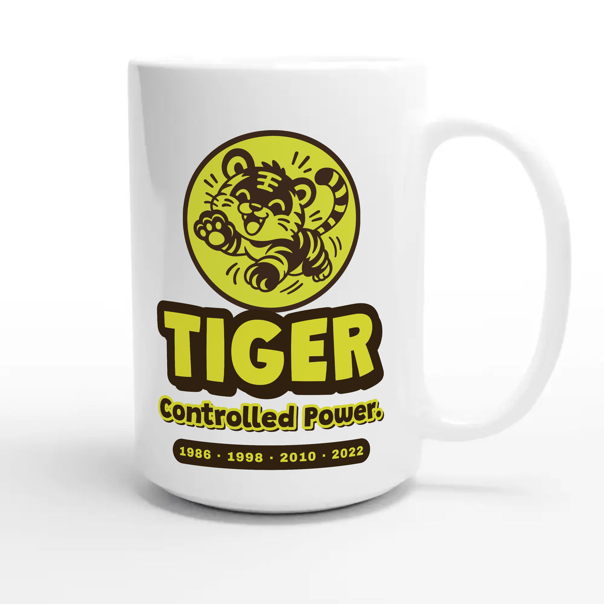 Tiger • Controlled Power — cute 15oz white coffee mug