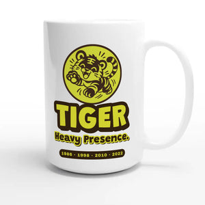 Tiger • Heavy Presence — cute 15oz white coffee mug