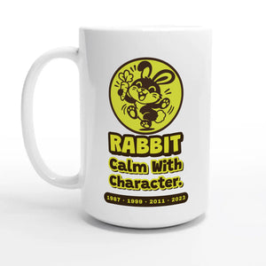 Rabbit • Calm With Character — 15oz coffee mug, other side