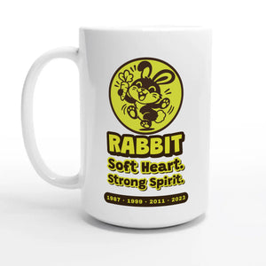 Rabbit • Soft Heart. Strong Spirit — 15oz coffee mug, other side