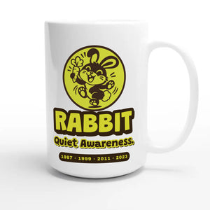 Rabbit • Quiet Awareness — cute 15oz white coffee mug