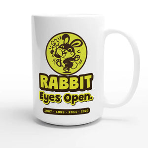 Rabbit • Eyes Open — cute 15oz white coffee mug