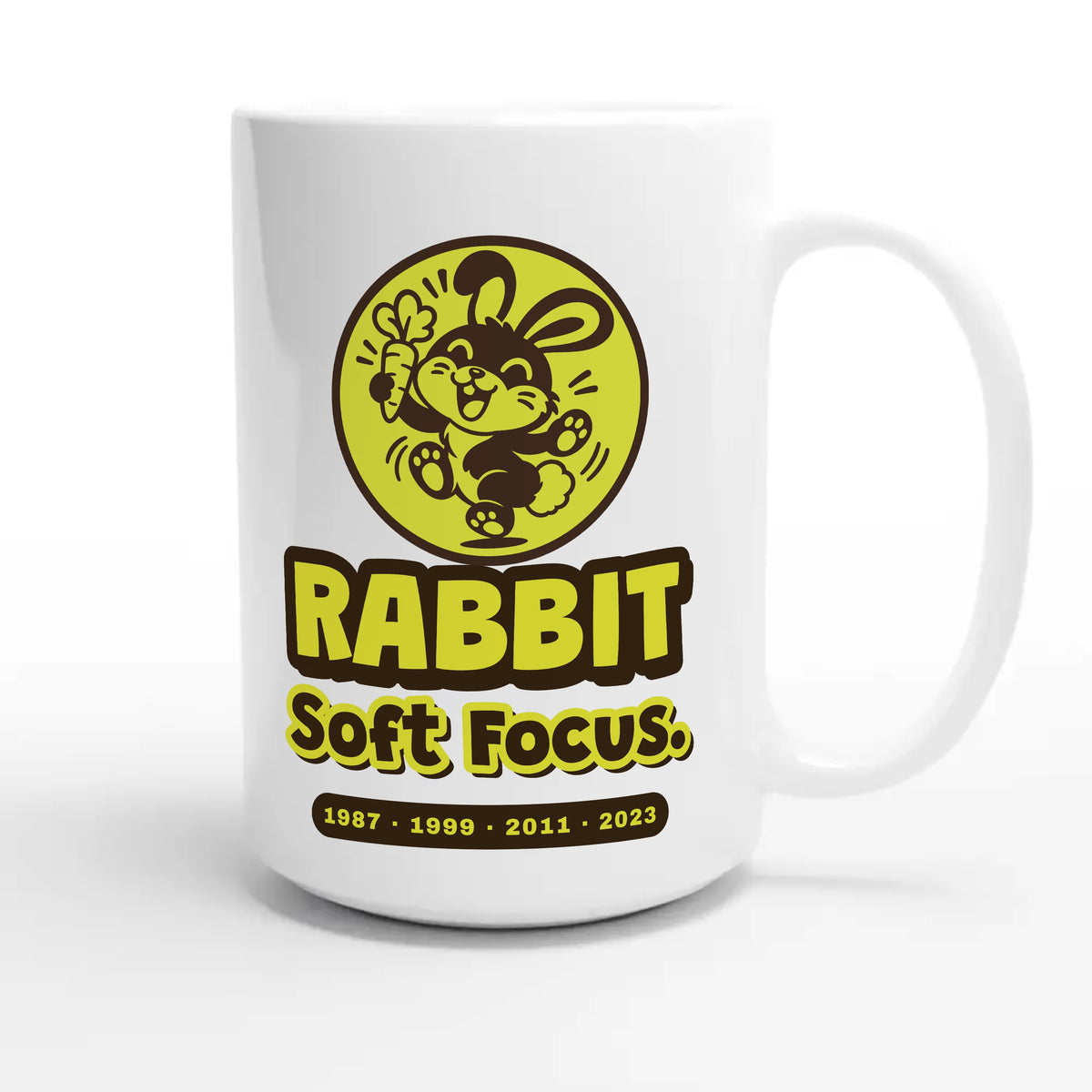 Rabbit • Soft Focus — cute 15oz white coffee mug