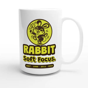 Rabbit • Soft Focus — cute 15oz white coffee mug