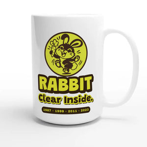 Rabbit • Clear Inside — cute 15oz white coffee mug