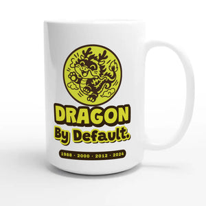 Dragon • By Default — cute 15oz white coffee mug