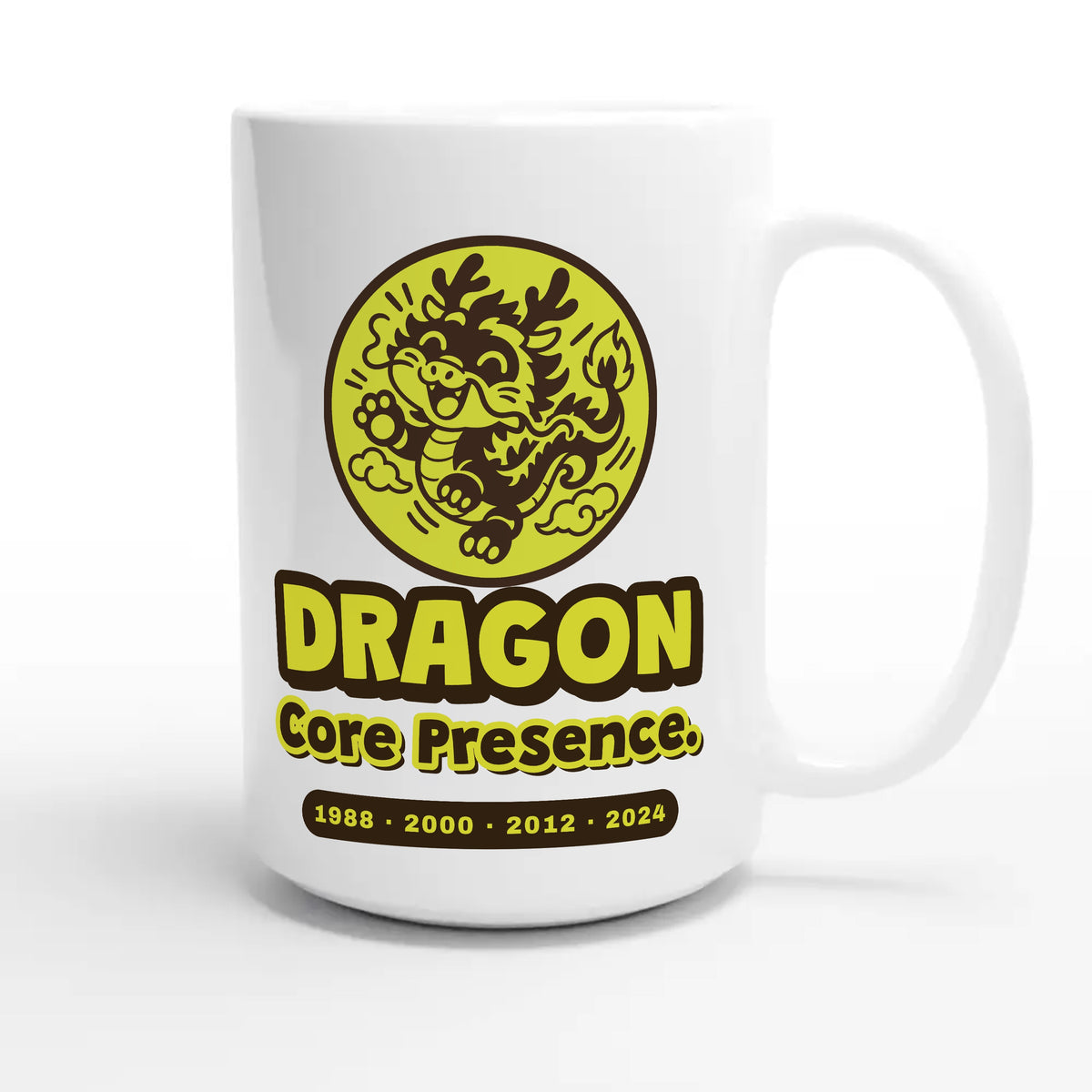Dragon • Core Presence — cute 15oz white coffee mug