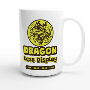 Dragon • Less Display — cute 15oz white coffee mug
