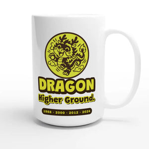 Dragon • Higher Ground — cute 15oz white coffee mug