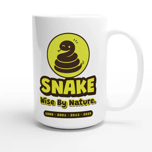 Snake • Wise By Nature — cute 15oz white coffee mug