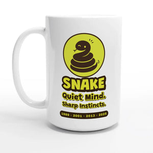 Snake • Quiet Mind. Sharp Instincts — 15oz coffee mug, other side