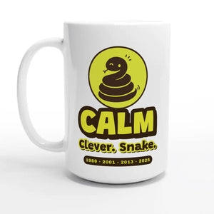 Calm. Clever. Snake — 15oz coffee mug, other side