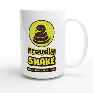 Proudly Snake — cute 15oz white coffee mug
