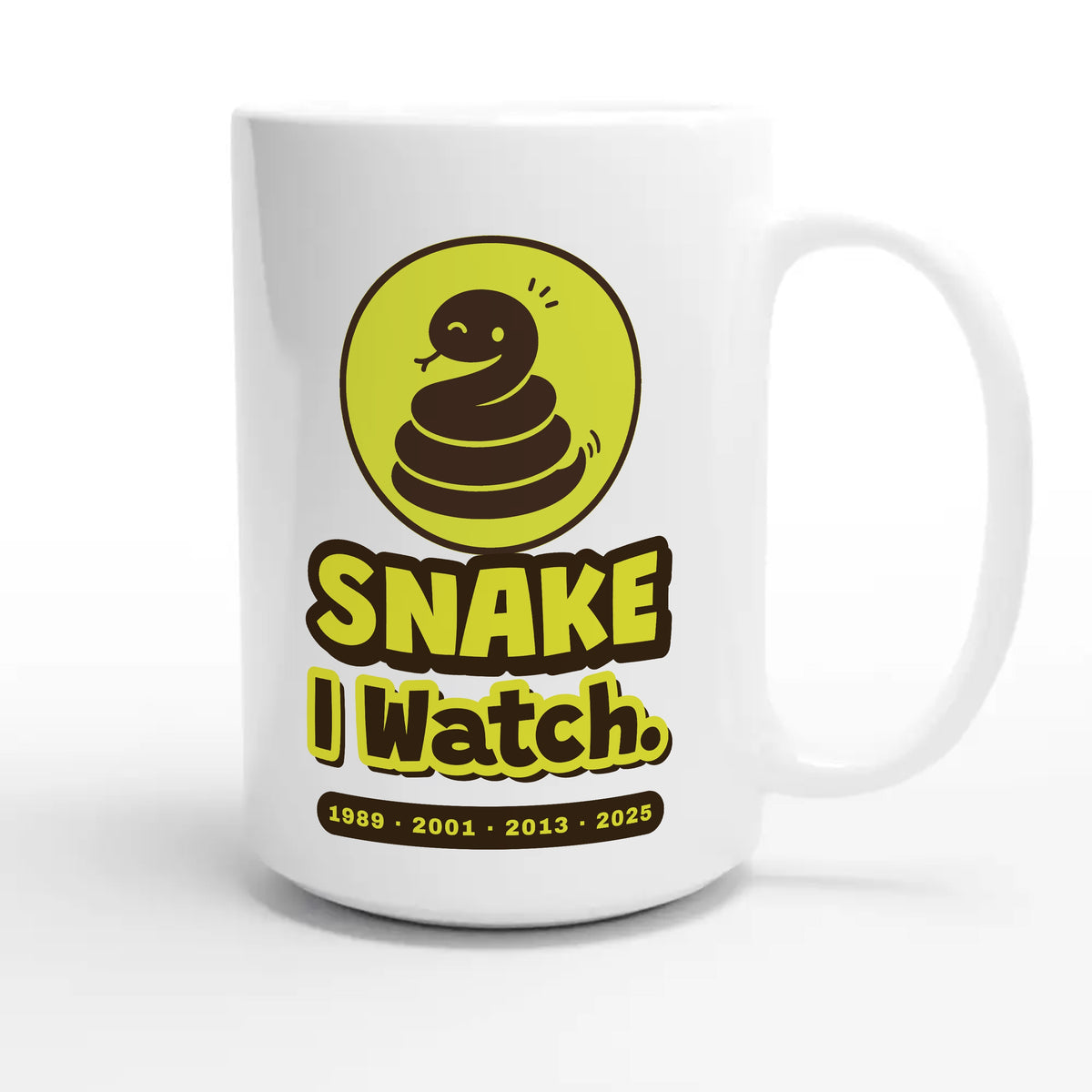 Snake • I Watch — cute 15oz white coffee mug
