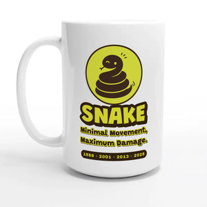 Snake • Minimal Movement, Maximum Damage — 15oz coffee mug, other side