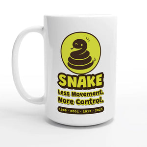 Snake • Less Movement. More Control — 15oz coffee mug, other side
