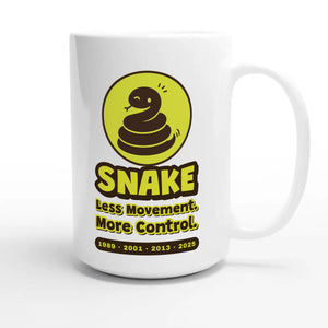 Snake • Less Movement. More Control — cute 15oz white coffee mug