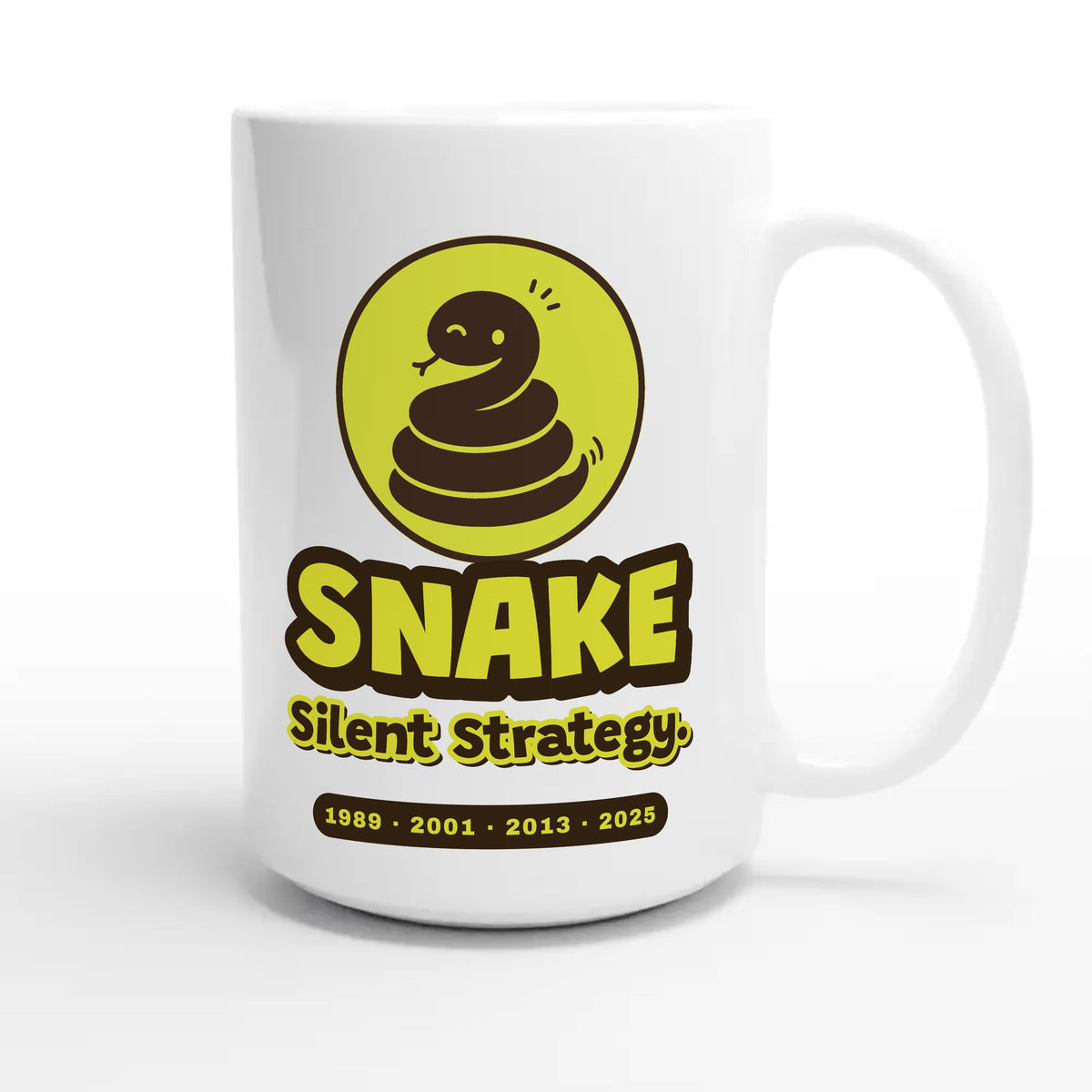 Snake • Silent Strategy — cute 15oz white coffee mug