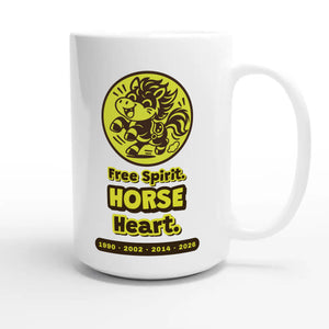 Free Spirit. Horse Heart — cute 15oz white coffee mug