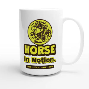 Horse • In Motion — cute 15oz white coffee mug