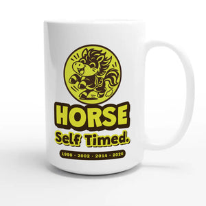 Horse • Self Timed — cute 15oz white coffee mug
