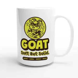 Goat • Soft But Solid — cute 15oz white coffee mug