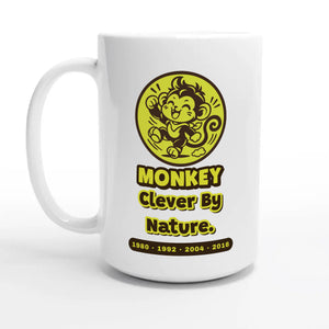 Monkey • Clever By Nature — 15oz coffee mug, other side