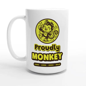 Proudly Monkey — 15oz coffee mug, other side