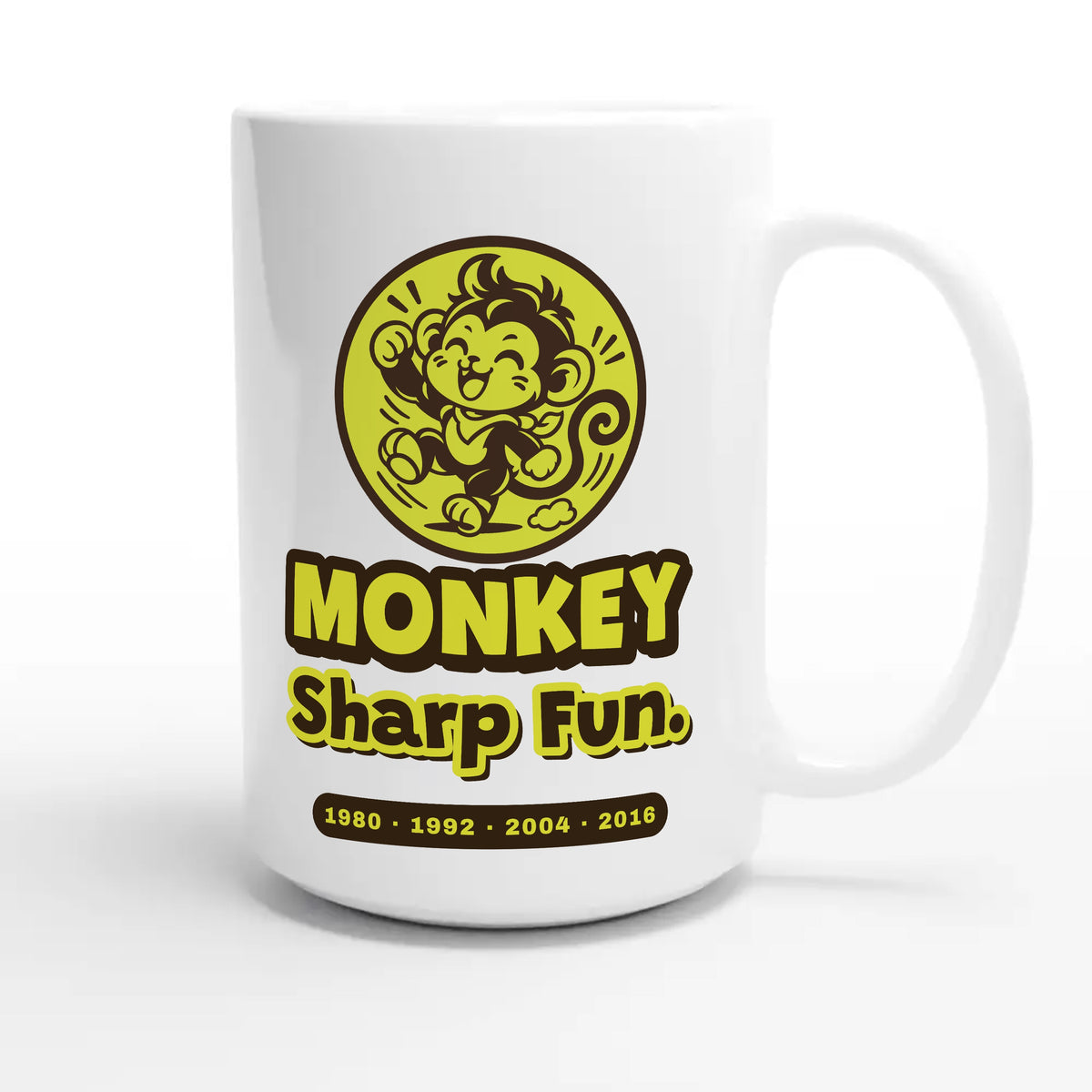 Monkey • Sharp Fun — cute 15oz white coffee mug