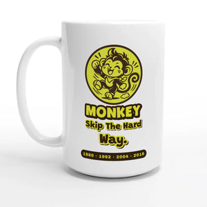Monkey • Skip The Hard Way — 15oz coffee mug, other side
