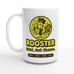 Rooster • Held, Not Shown — 15oz coffee mug, other side