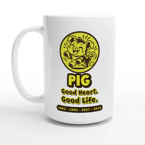Pig • Good Heart. Good Life — 15oz coffee mug, other side