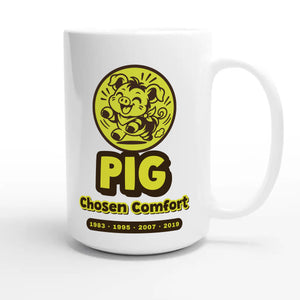 Pig • Chosen Comfort — cute 15oz white coffee mug