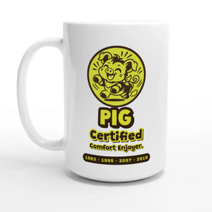 Pig • Certified Comfort Enjoyer — 15oz coffee mug, other side